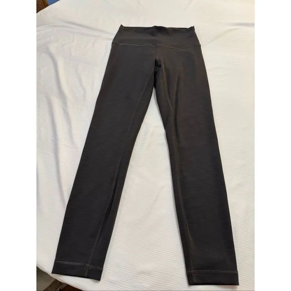 Lululemon Dark Grey Wunder Under Leggings Size 6